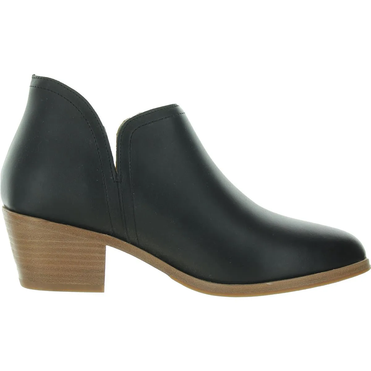 Womens Arch Support Leather Block Heels