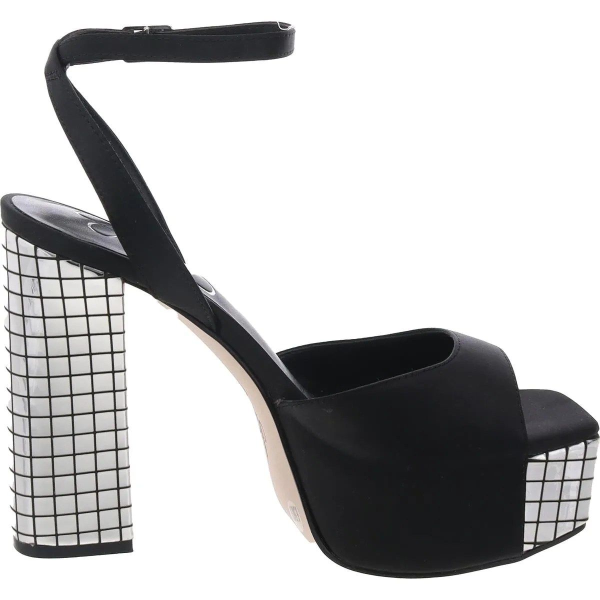 Womens Block Heel Man Made Ankle Strap