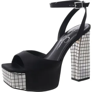 Womens Block Heel Man Made Ankle Strap