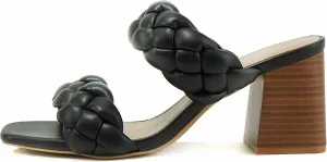 Women's Braided Heels In Black