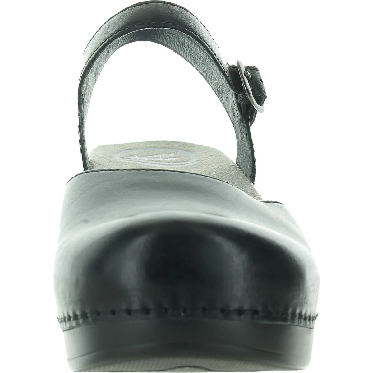 Womens Buckle Leather Slingback Heels