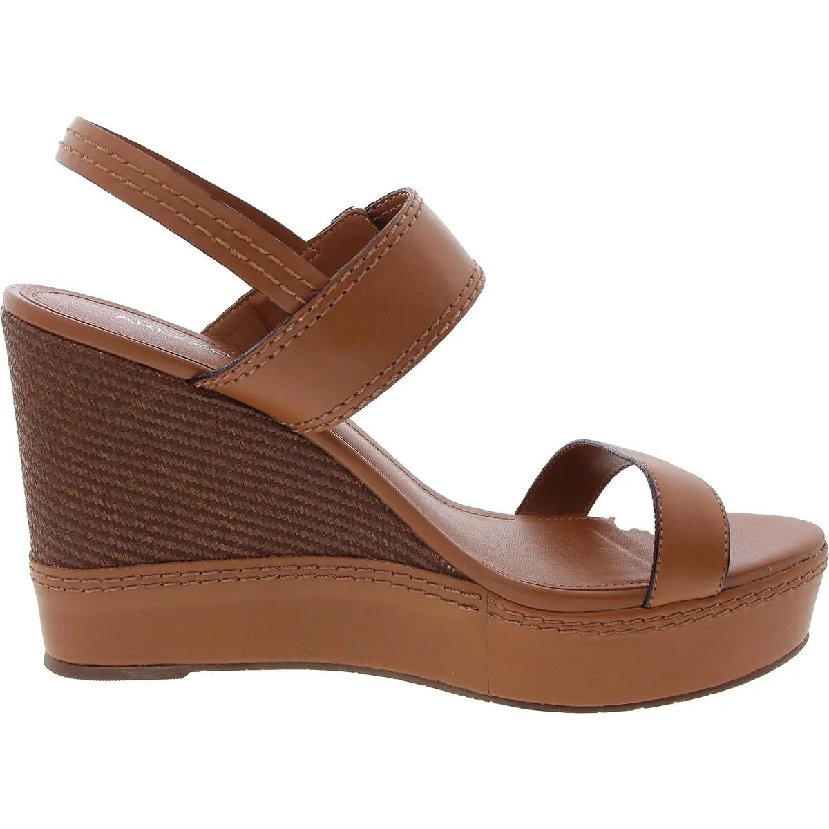 Womens Buckle Leather Wedge Heels