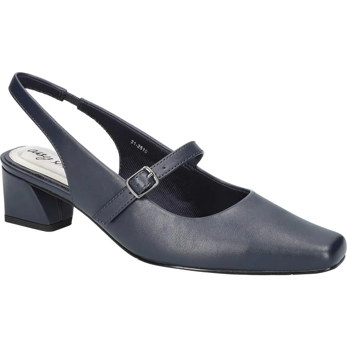 Womens Buckle Man Made Slingback Heels