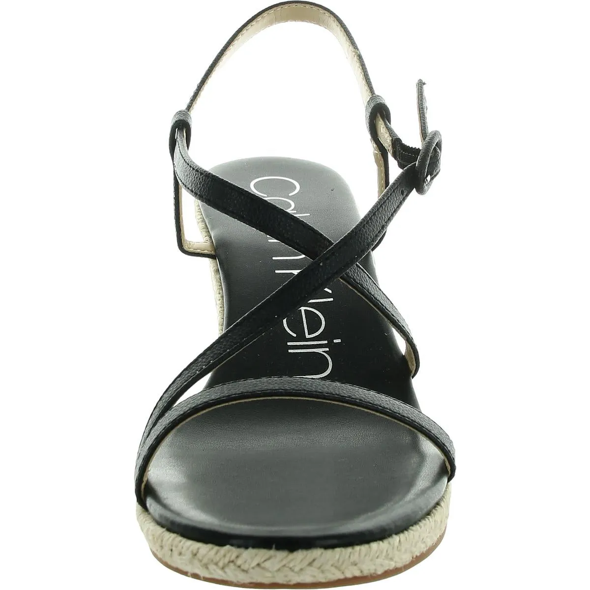 Womens Buckle Manmade Espadrille Heels