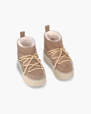 Women's Classic Low Platform Shoes In Beige