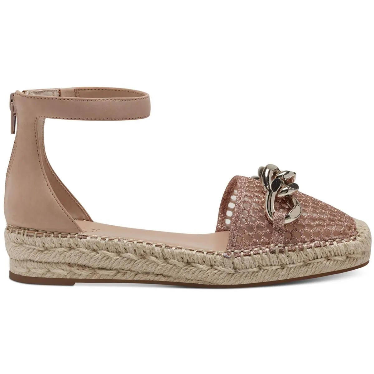 Womens Closed Toe Ankle Strap Espadrille Heels