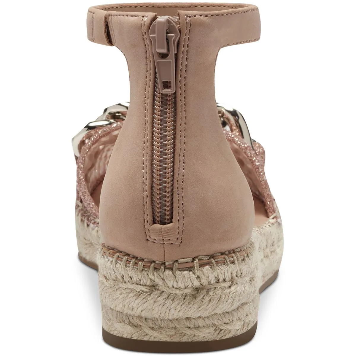 Womens Closed Toe Ankle Strap Espadrille Heels