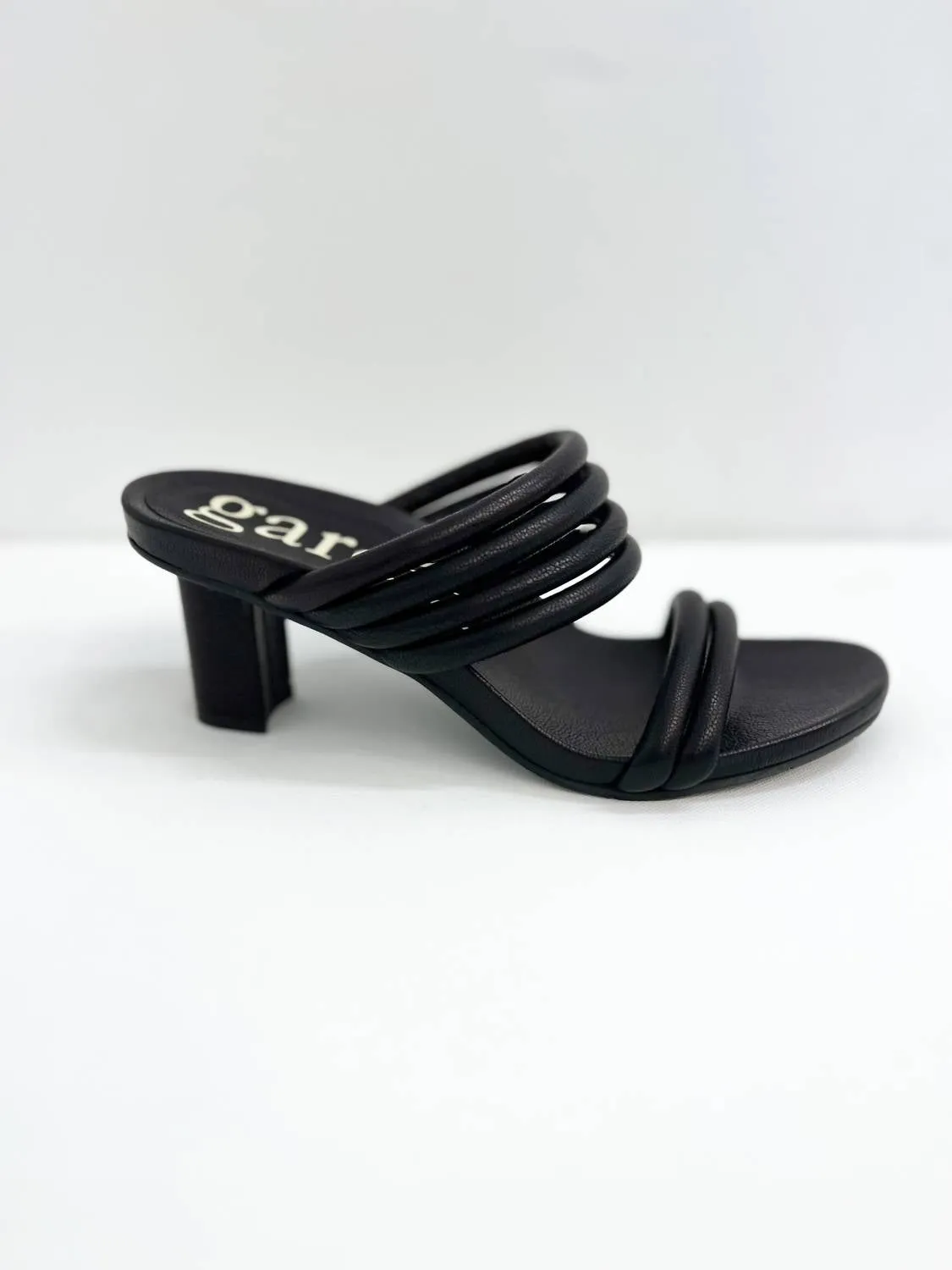 Women's Clover Heels In Black Pebble Nappa
