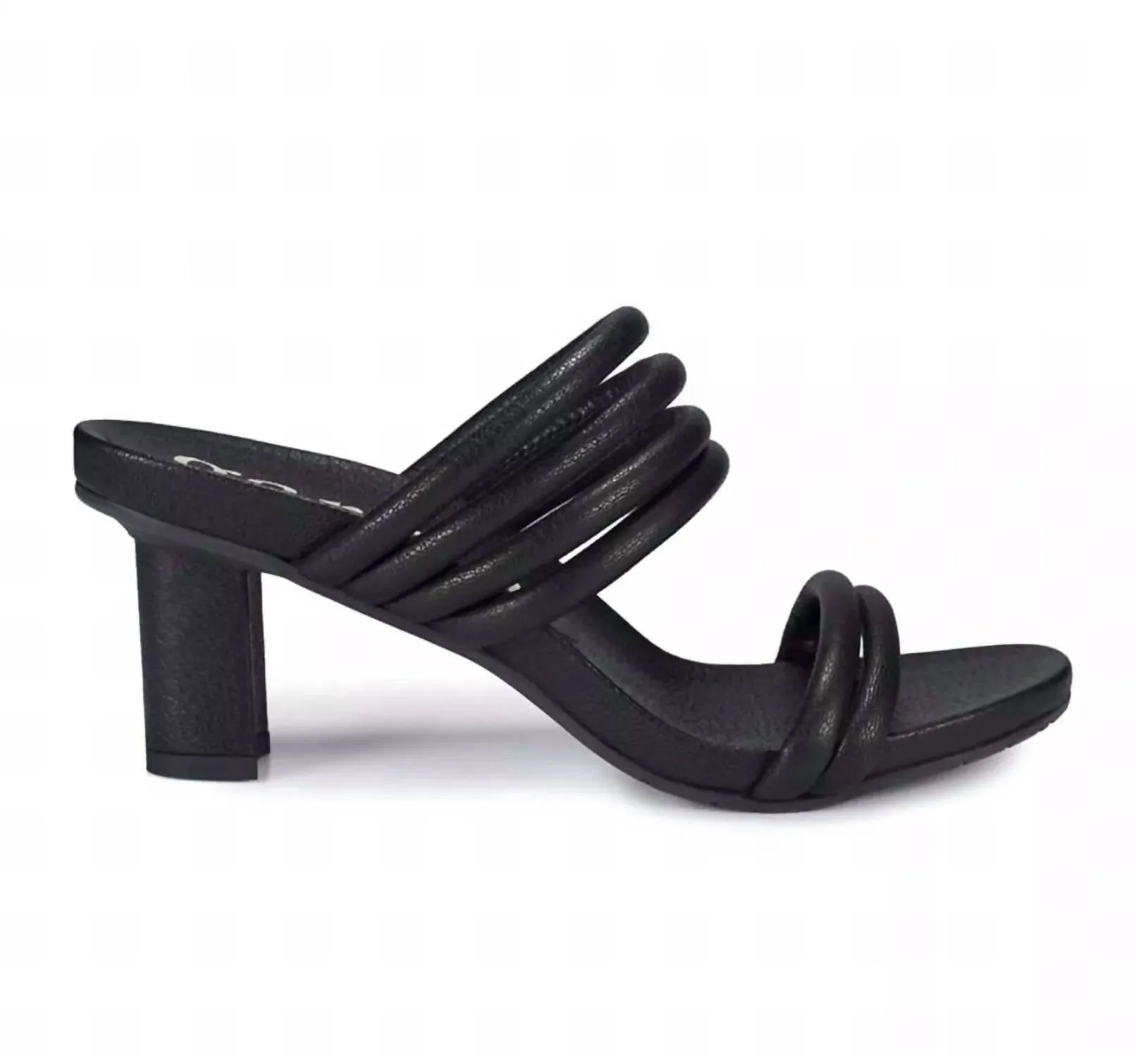 Women's Clover Heels In Black Pebble Nappa