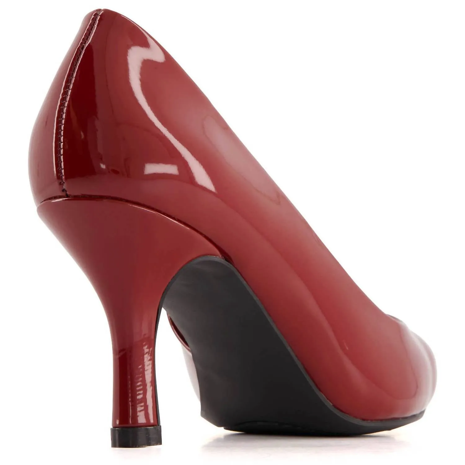 Women's Comfort Plus Medium Heel Stilettos Shoes In Medium Red