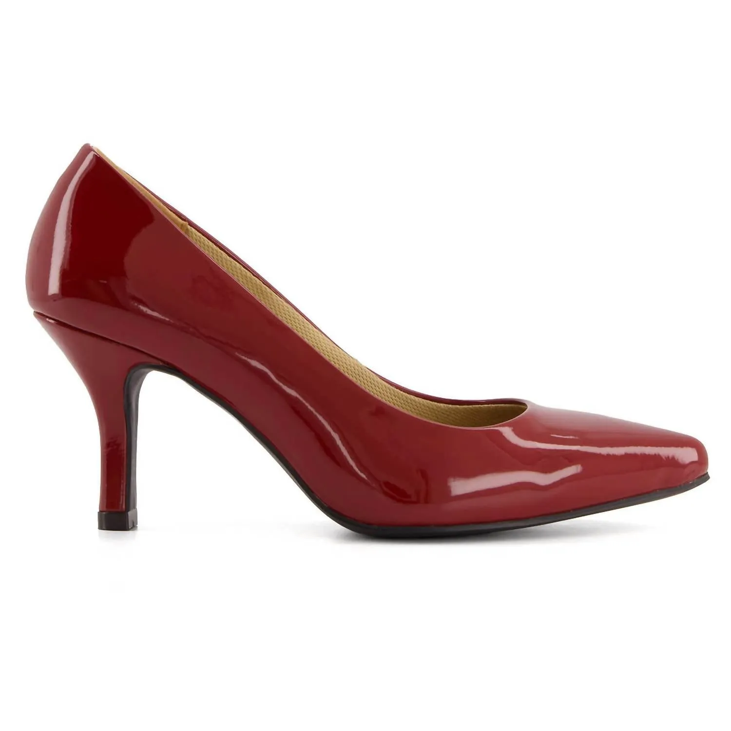 Women's Comfort Plus Medium Heel Stilettos Shoes In Medium Red