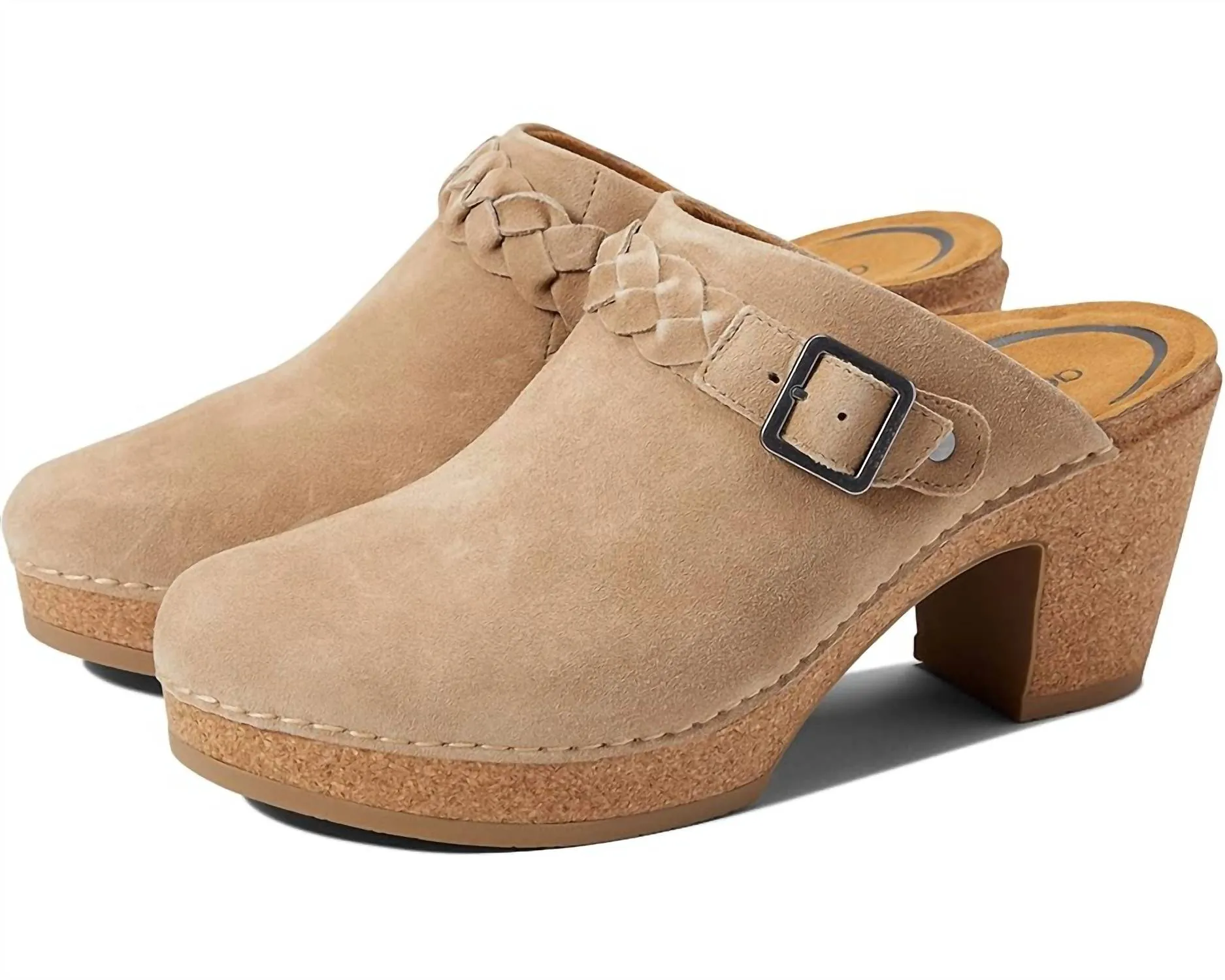 Women's Corey Buckle Strap Detail Open Heels In Olive