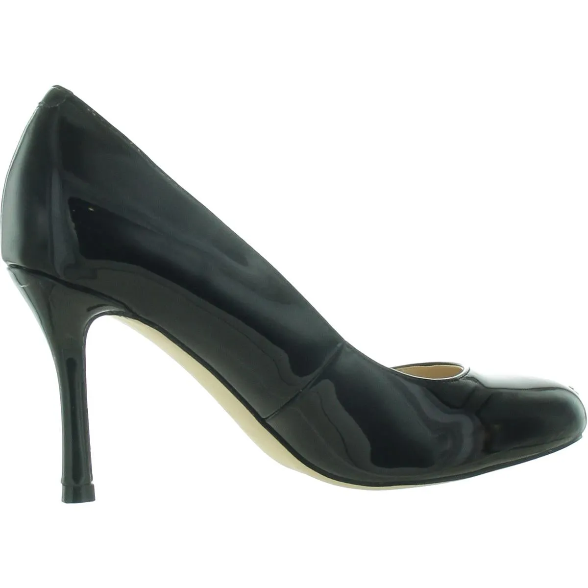 Womens Cushioned Footbed Faux Leather Pumps