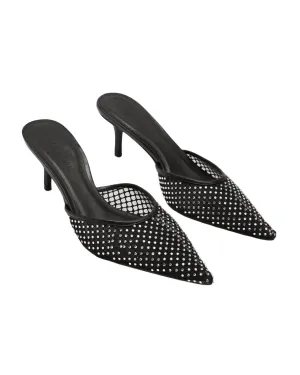 Women's Dez Heels In Black Mesh