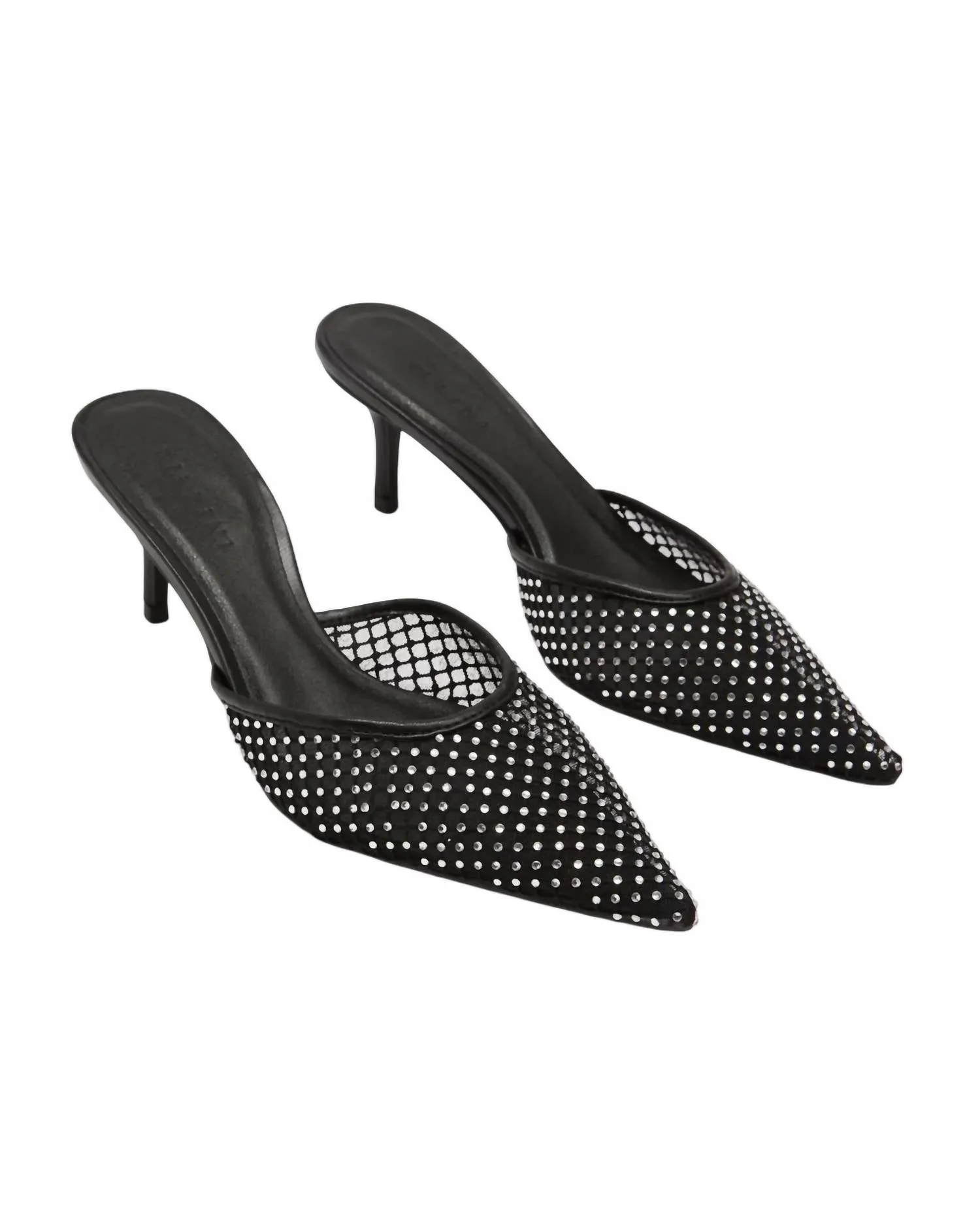 Women's Dez Heels In Black Mesh