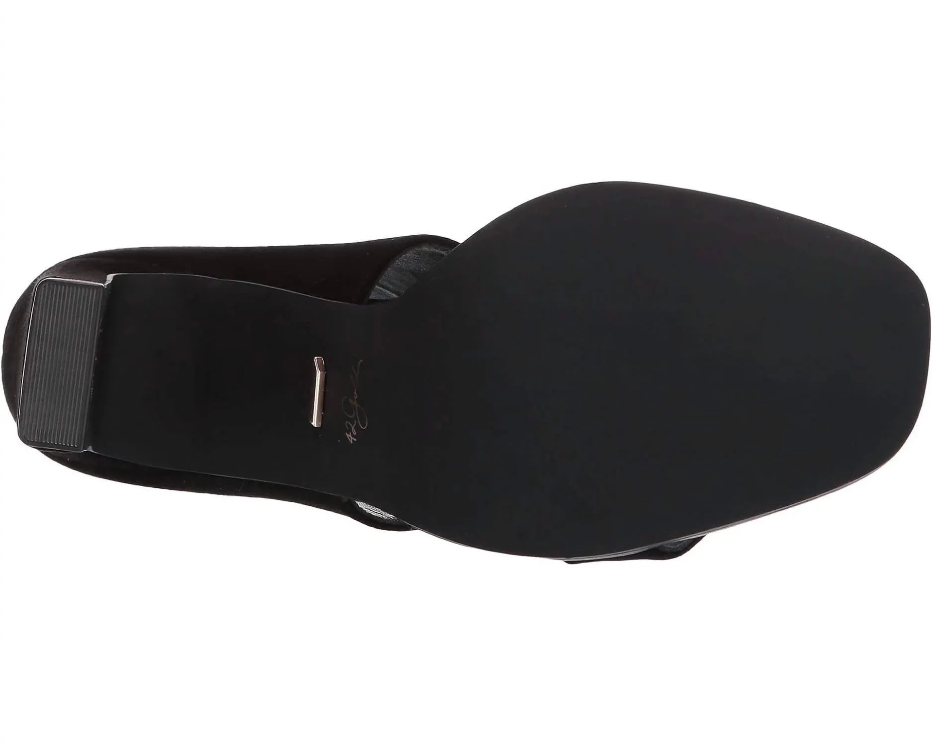 Women's Double Strap Slip On Heels In Black