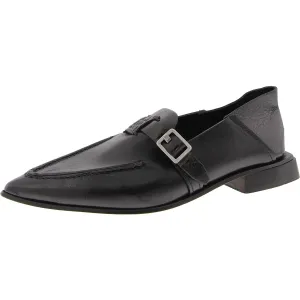 Womens Embellished Leather Loafer Heels