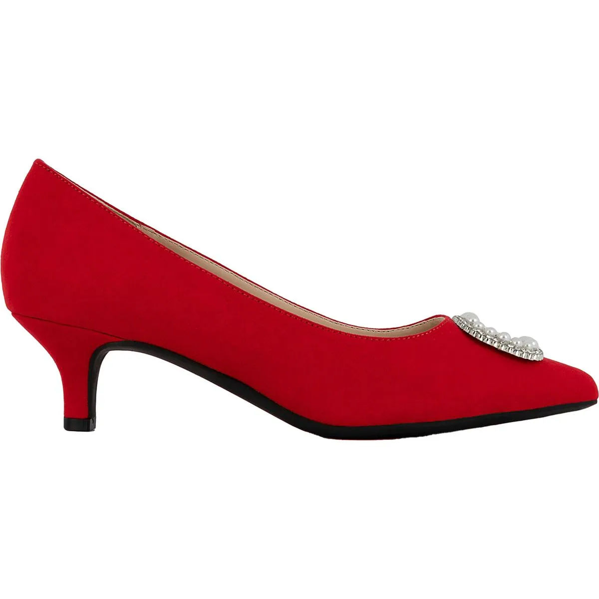 Womens Embellished Man Made Kitten Heels
