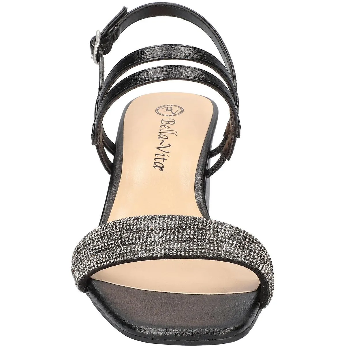 Womens Embellished Manmade Block Heels
