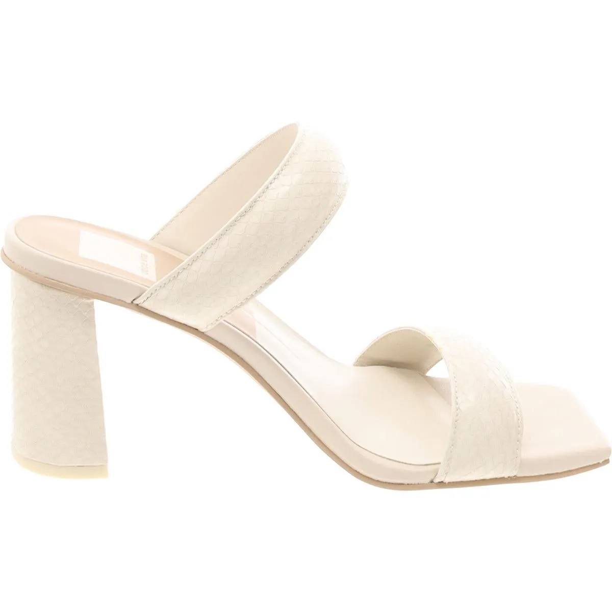 Womens Embossed Faux Leather Slide