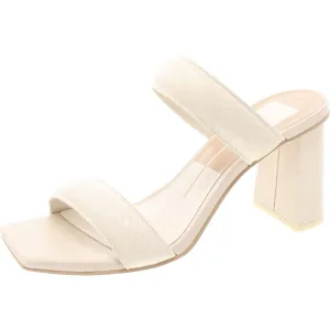 Womens Embossed Faux Leather Slide
