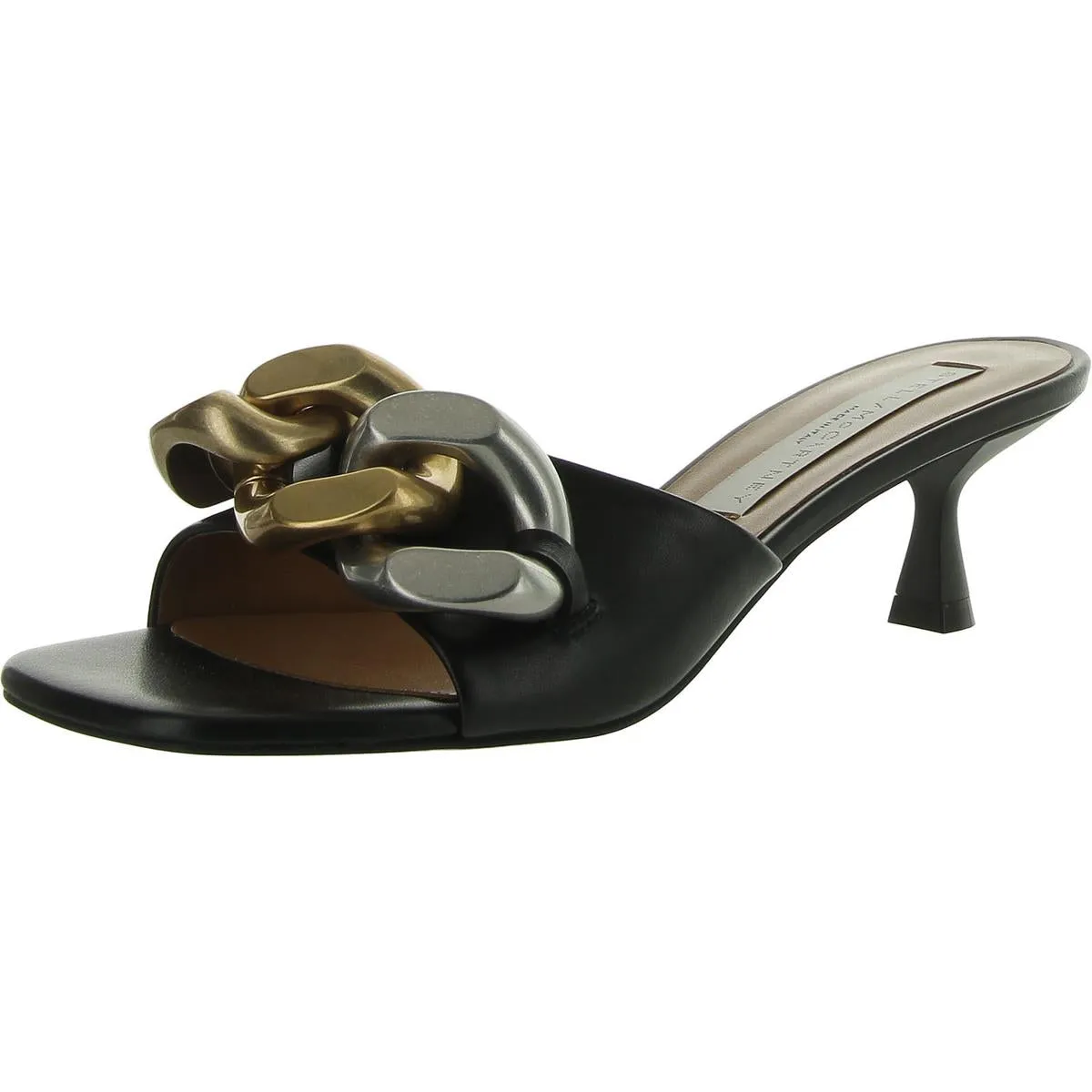 Womens Faux Leather Heel Slide