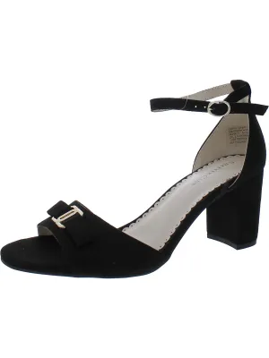 Womens Faux Suede Ankle Strap Pumps