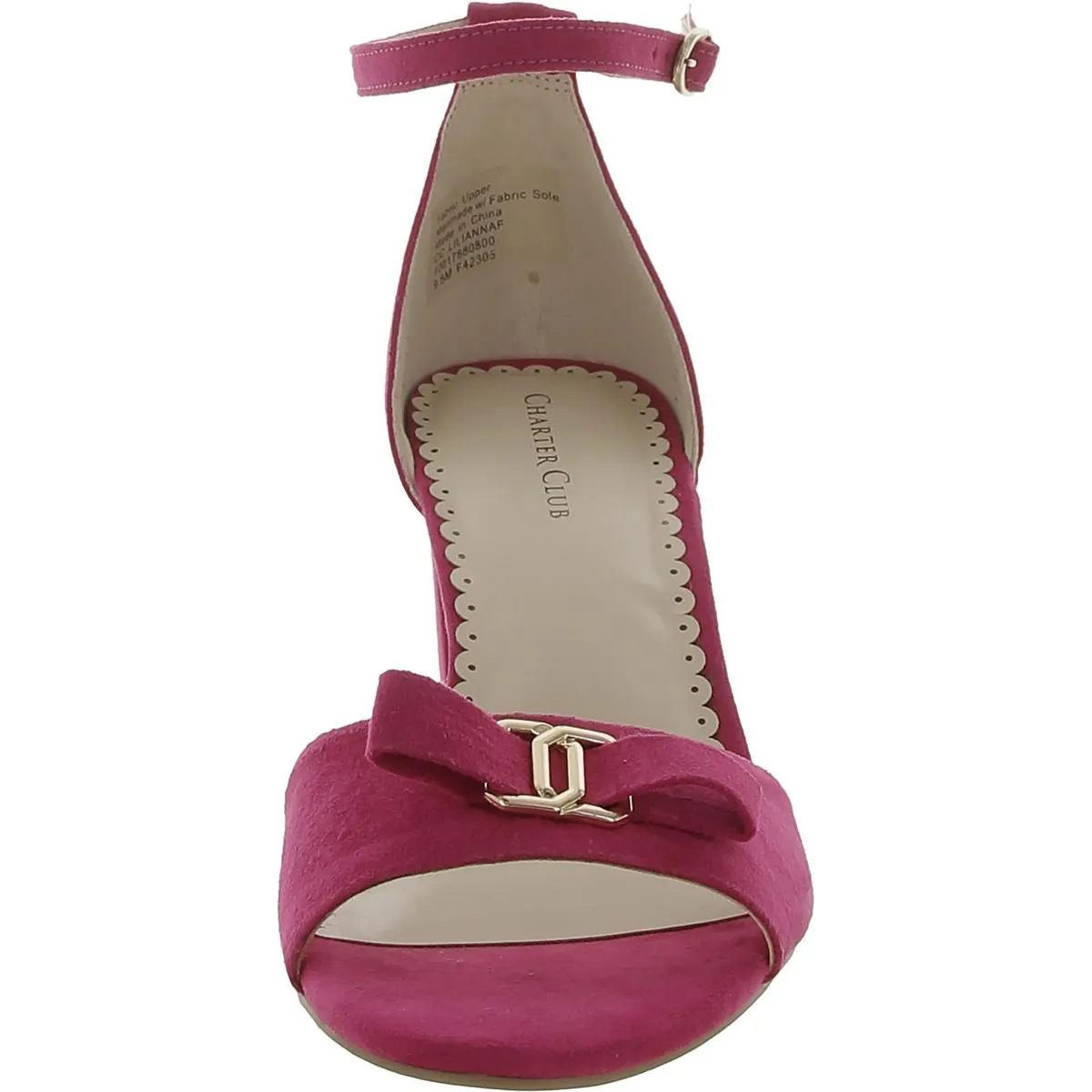Womens Faux Suede Ankle Strap Pumps