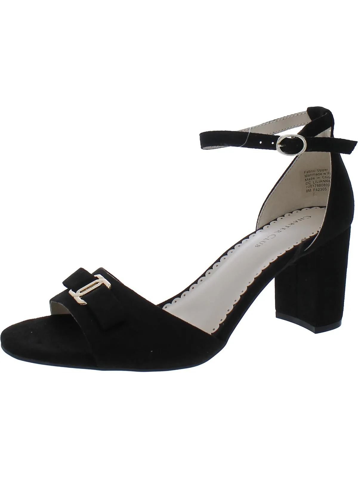 Womens Faux Suede Ankle Strap Pumps