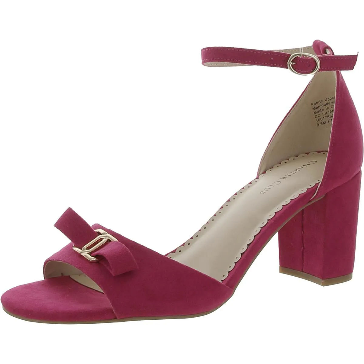 Womens Faux Suede Ankle Strap Pumps