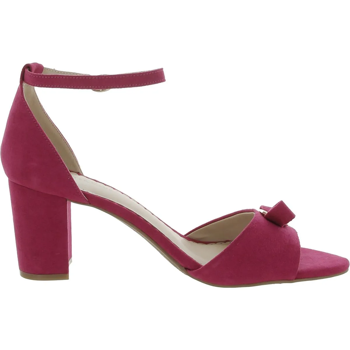 Womens Faux Suede Ankle Strap Pumps