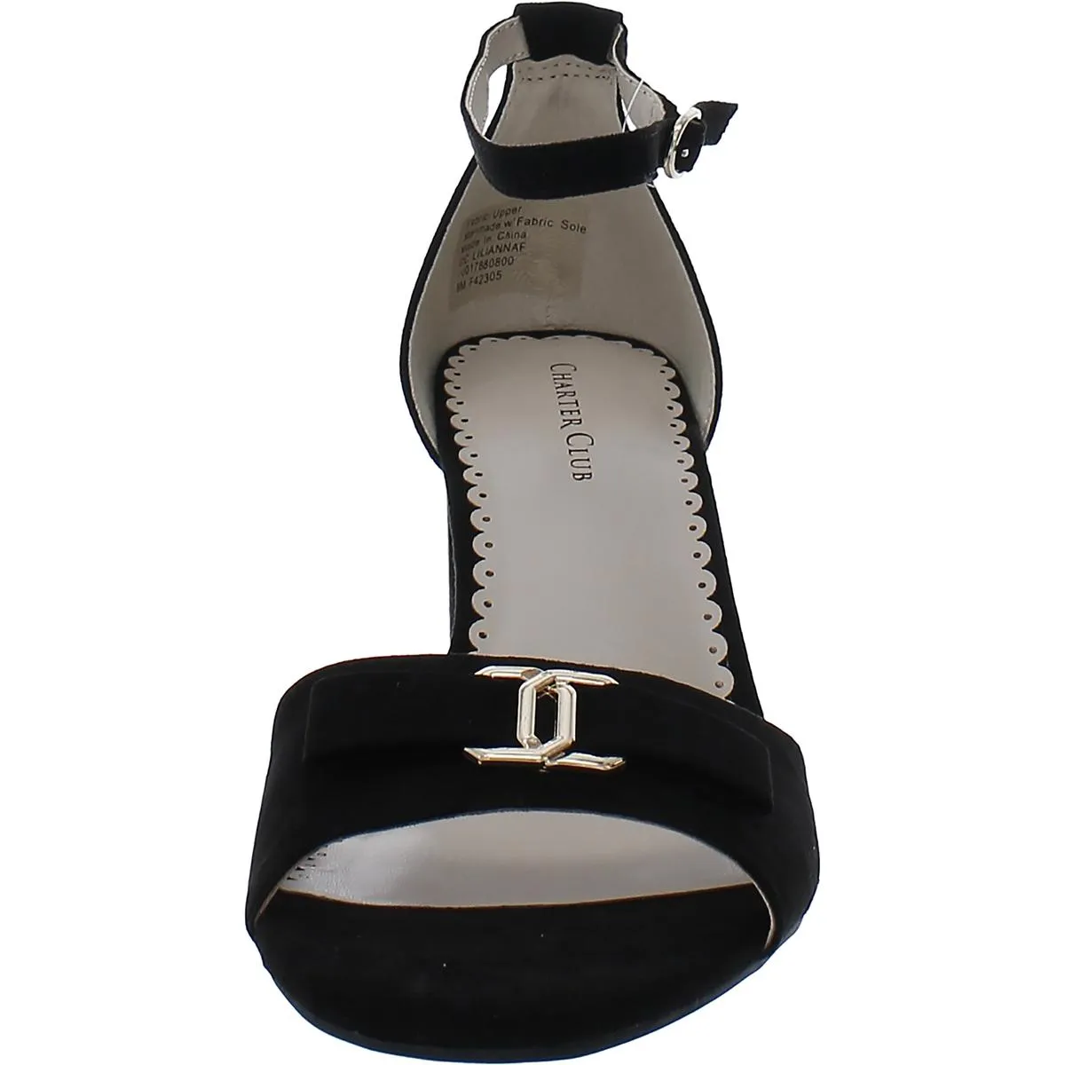 Womens Faux Suede Ankle Strap Pumps
