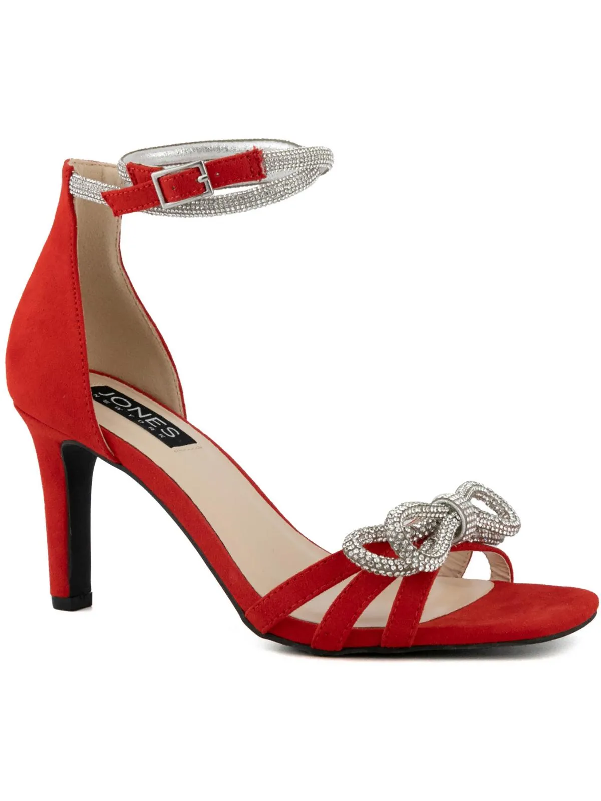 Womens Faux Suede Cushioned Footbed Ankle Strap