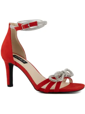 Womens Faux Suede Cushioned Footbed Ankle Strap