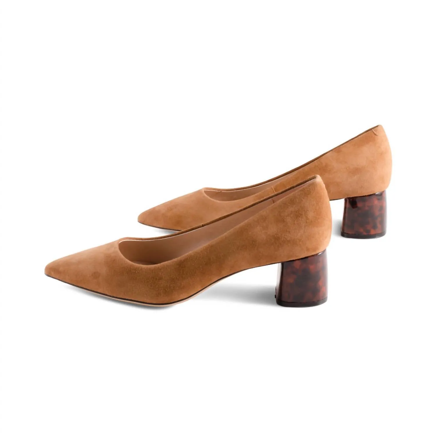 Women's Fave Suede Heel In Camel