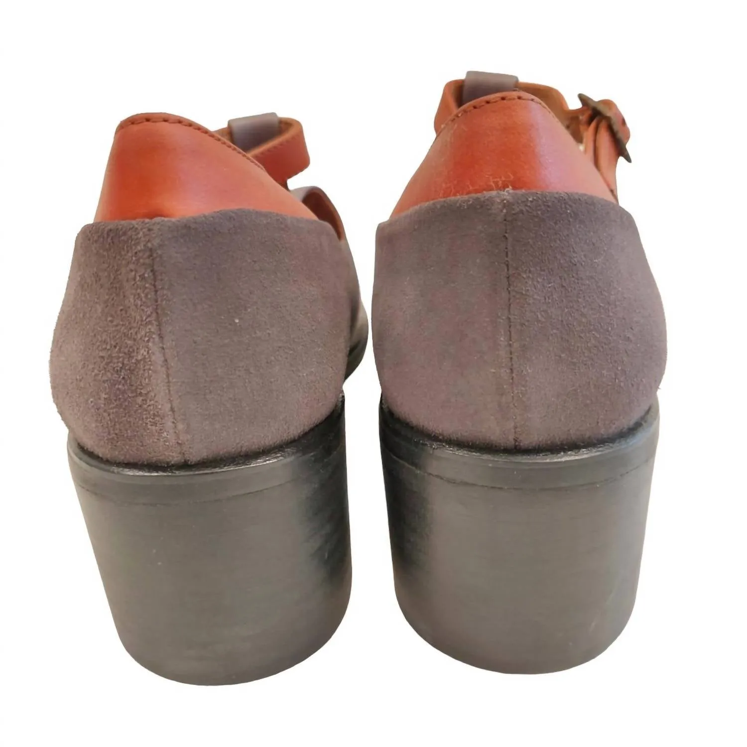 Women's Flynn Block Heel Shoes In Grey/rusty