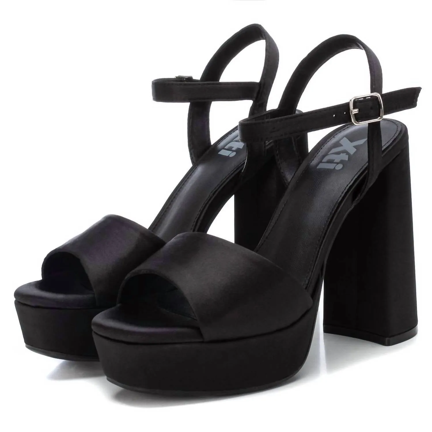 Women's Heeled Platform Sandals In Black