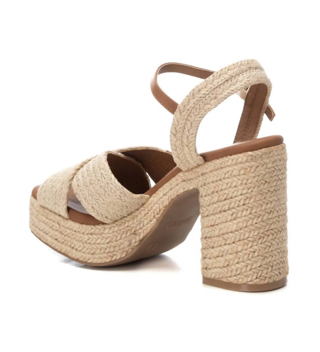 Women's Heeled Sandals In Beige