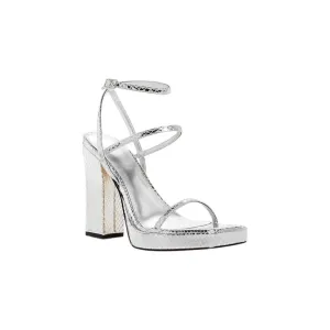 Women's Katin Ankle Strap Heels In Silver