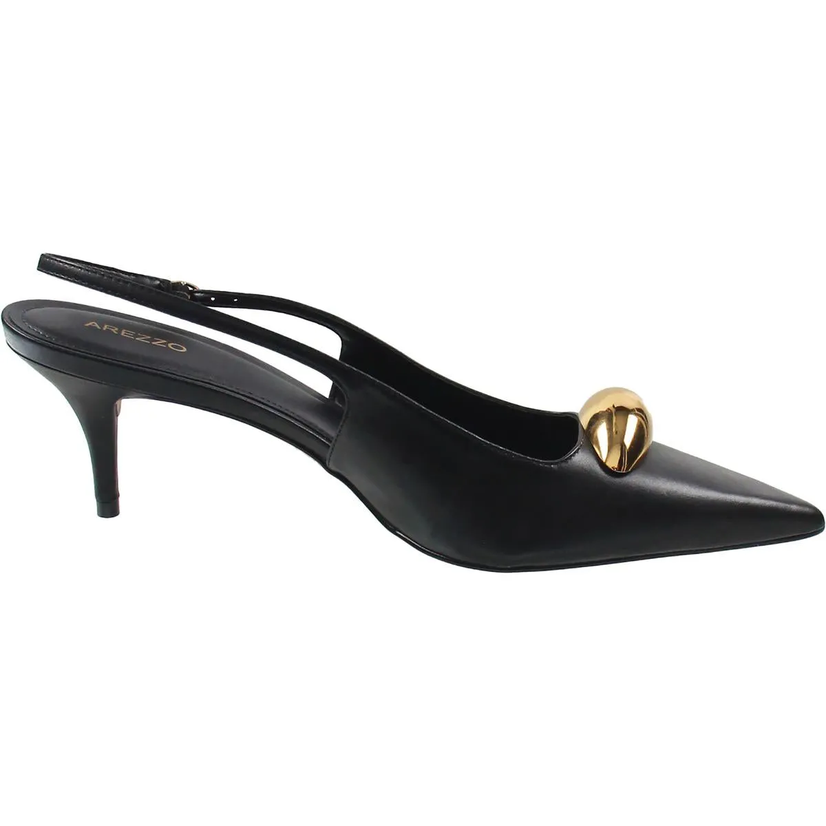 Womens Leather Dressy Slingback Heels