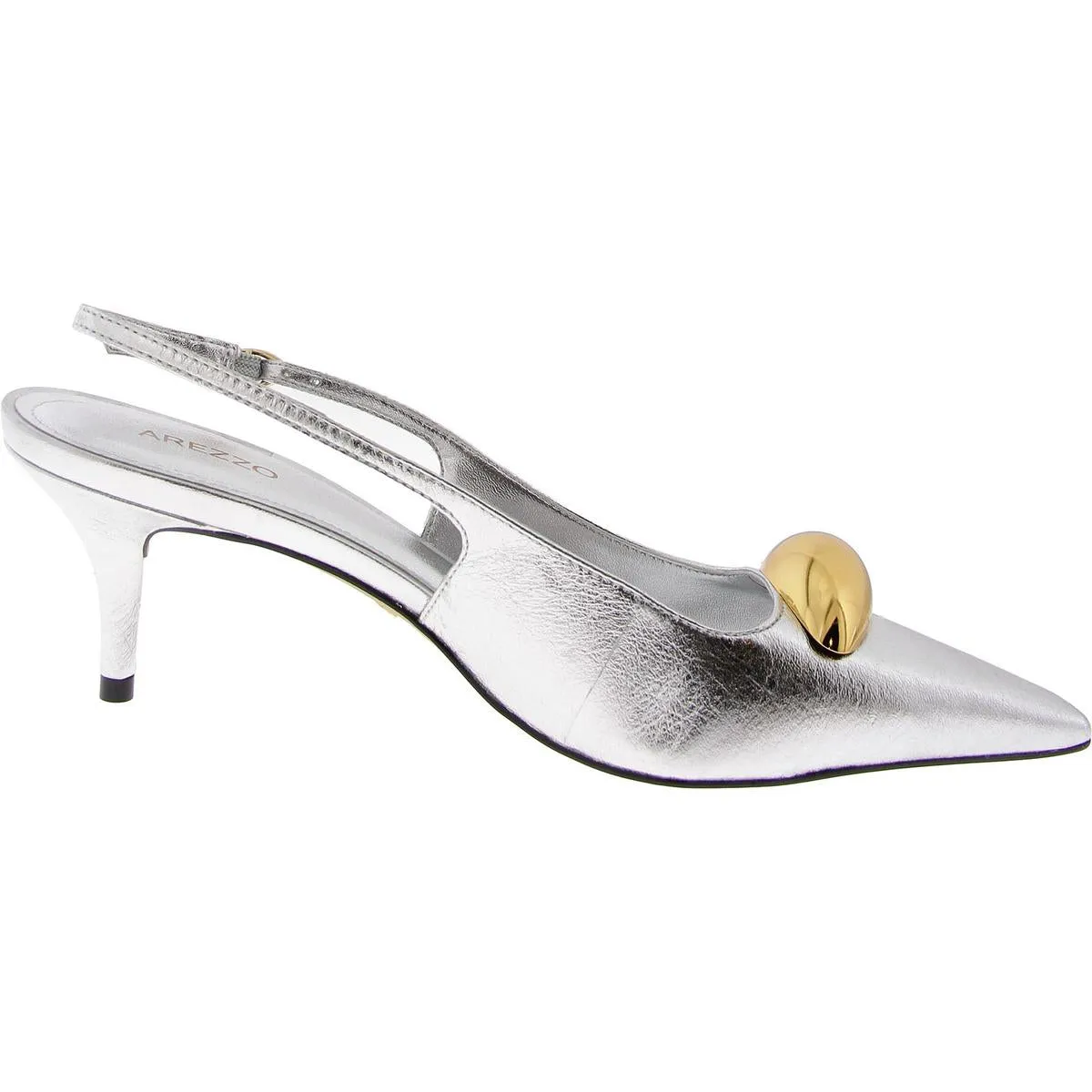 Womens Leather Dressy Slingback Heels