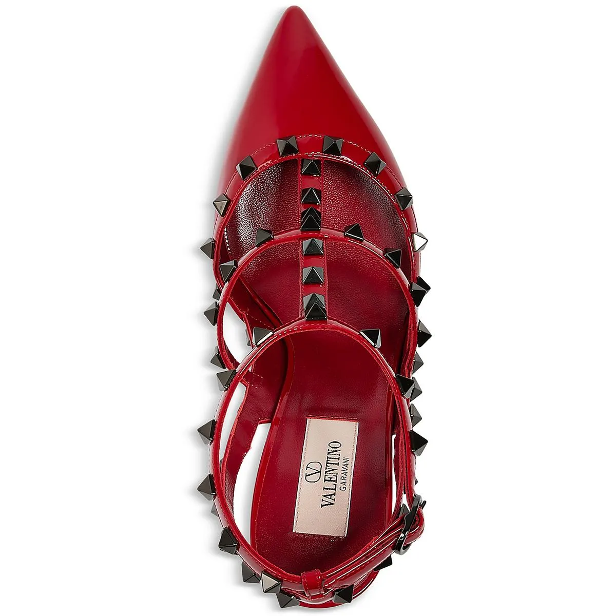 Womens Leather Studded Pumps