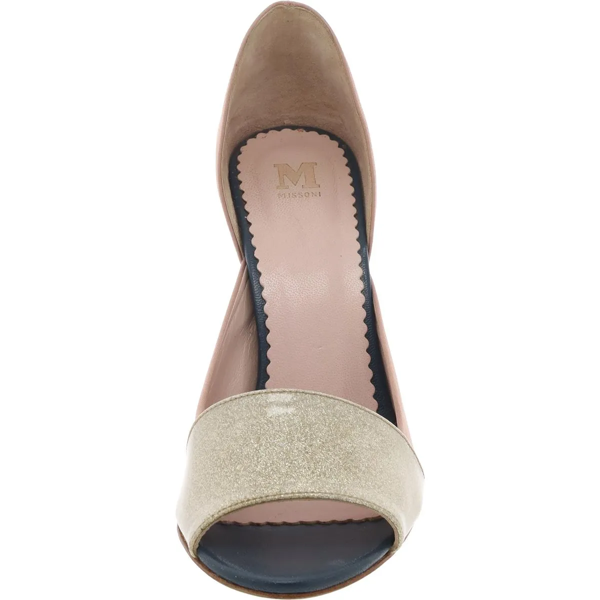 Womens Mixed Media Satin D'Orsay Heels