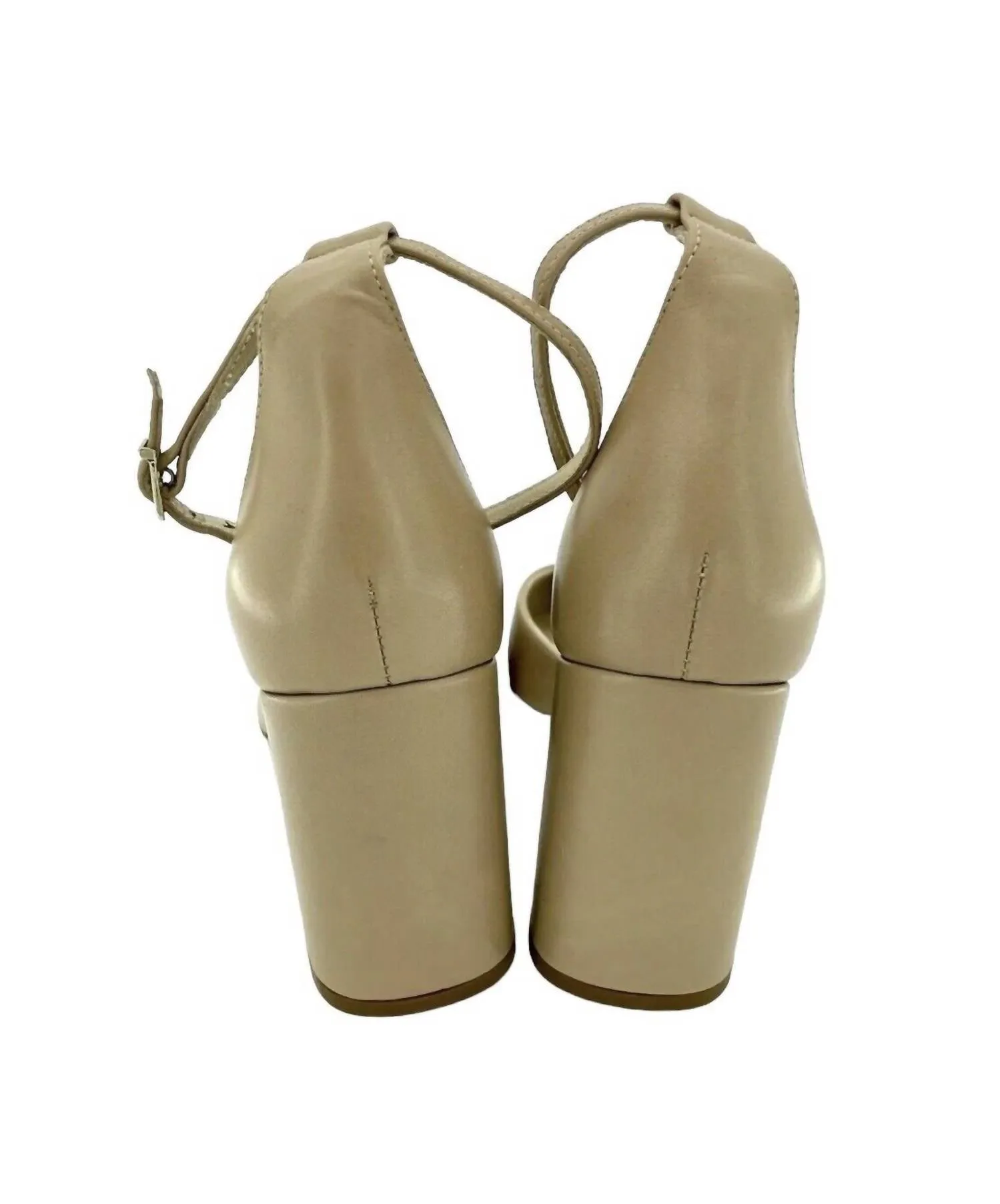 Women's Nappa Leather Pumps Pointed Toe Heels In Beige