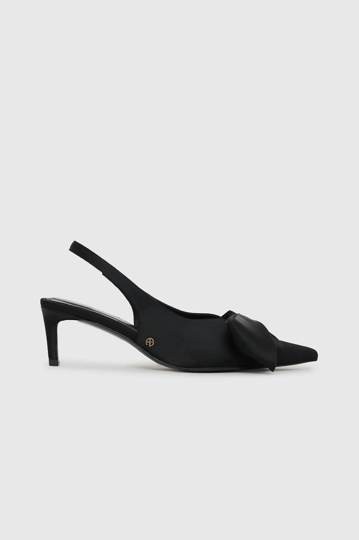 Women's Nina Satin Heels With Bow In Black