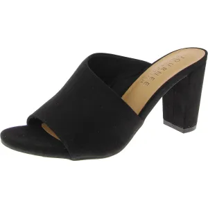 Womens Padded Insole Faux Leather Slide