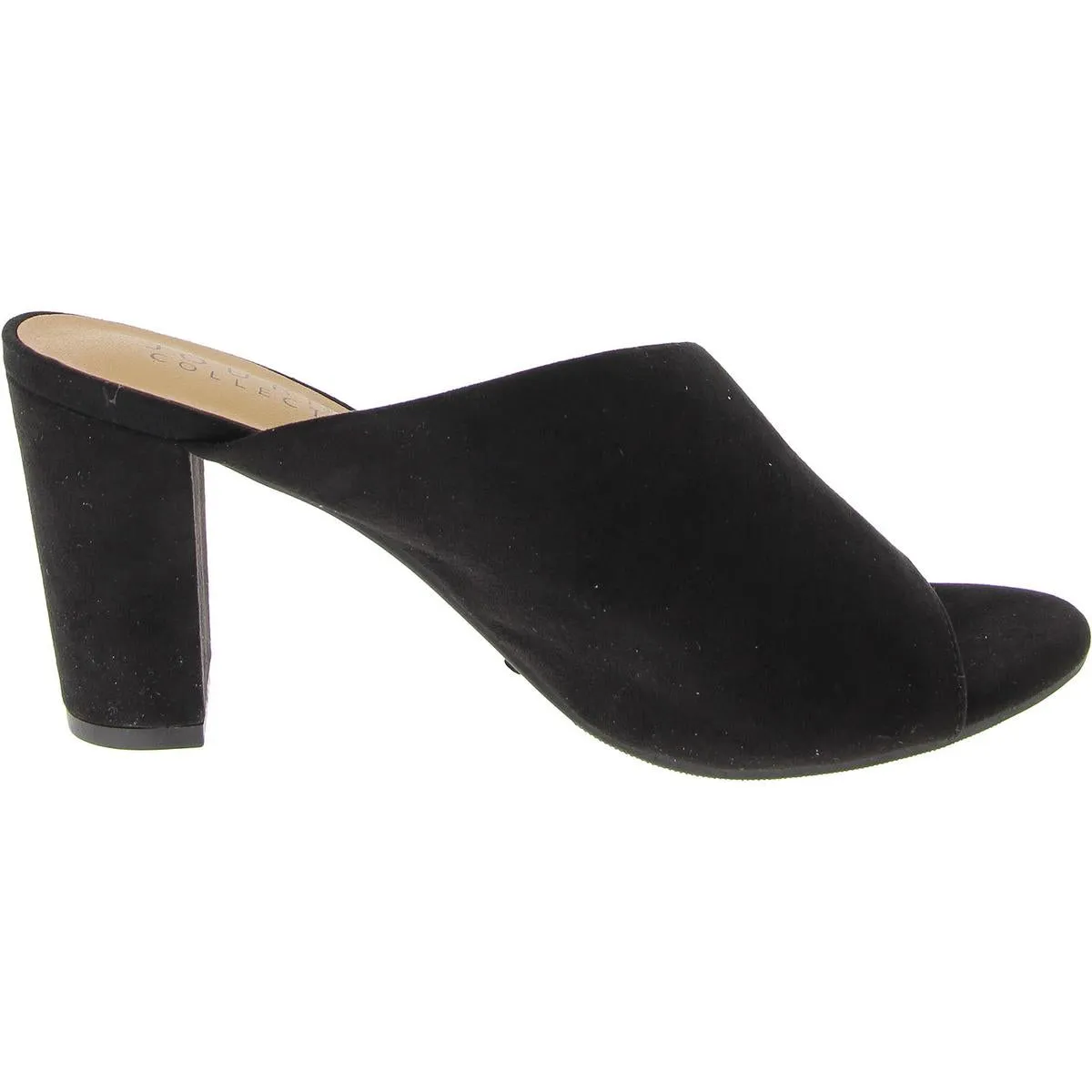 Womens Padded Insole Faux Leather Slide