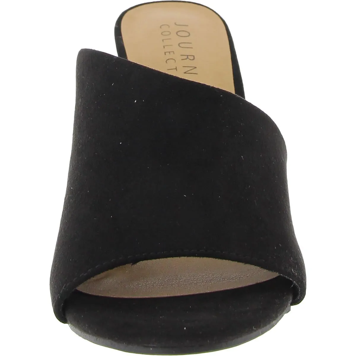 Womens Padded Insole Faux Leather Slide