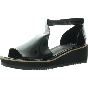 Womens Padded Insole Leather Wedge Heels