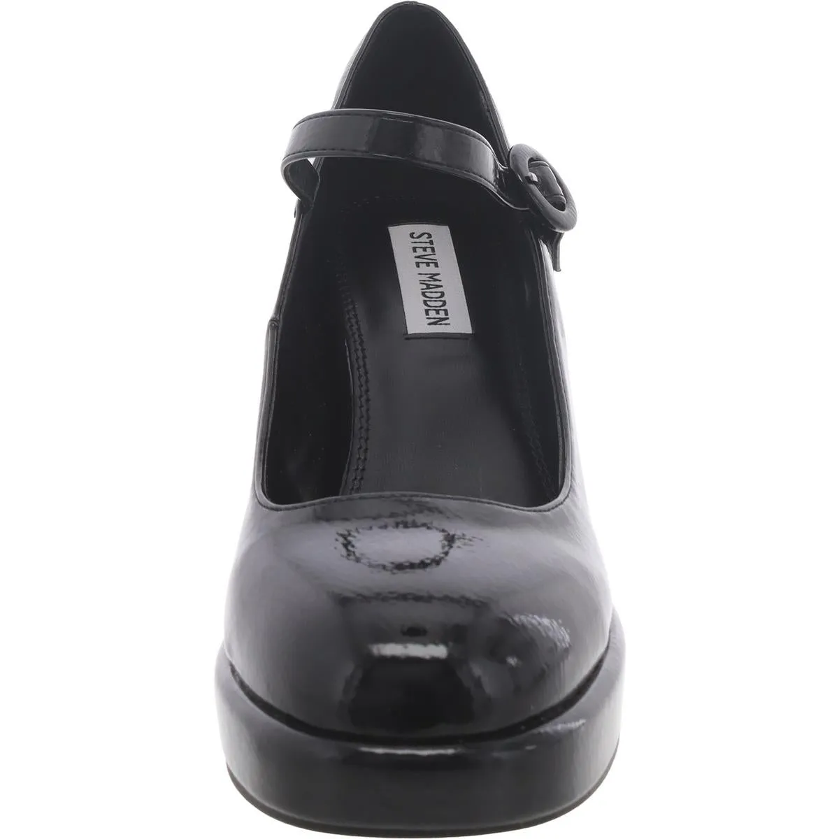 Womens Patent Square Toe Mary Jane Heels